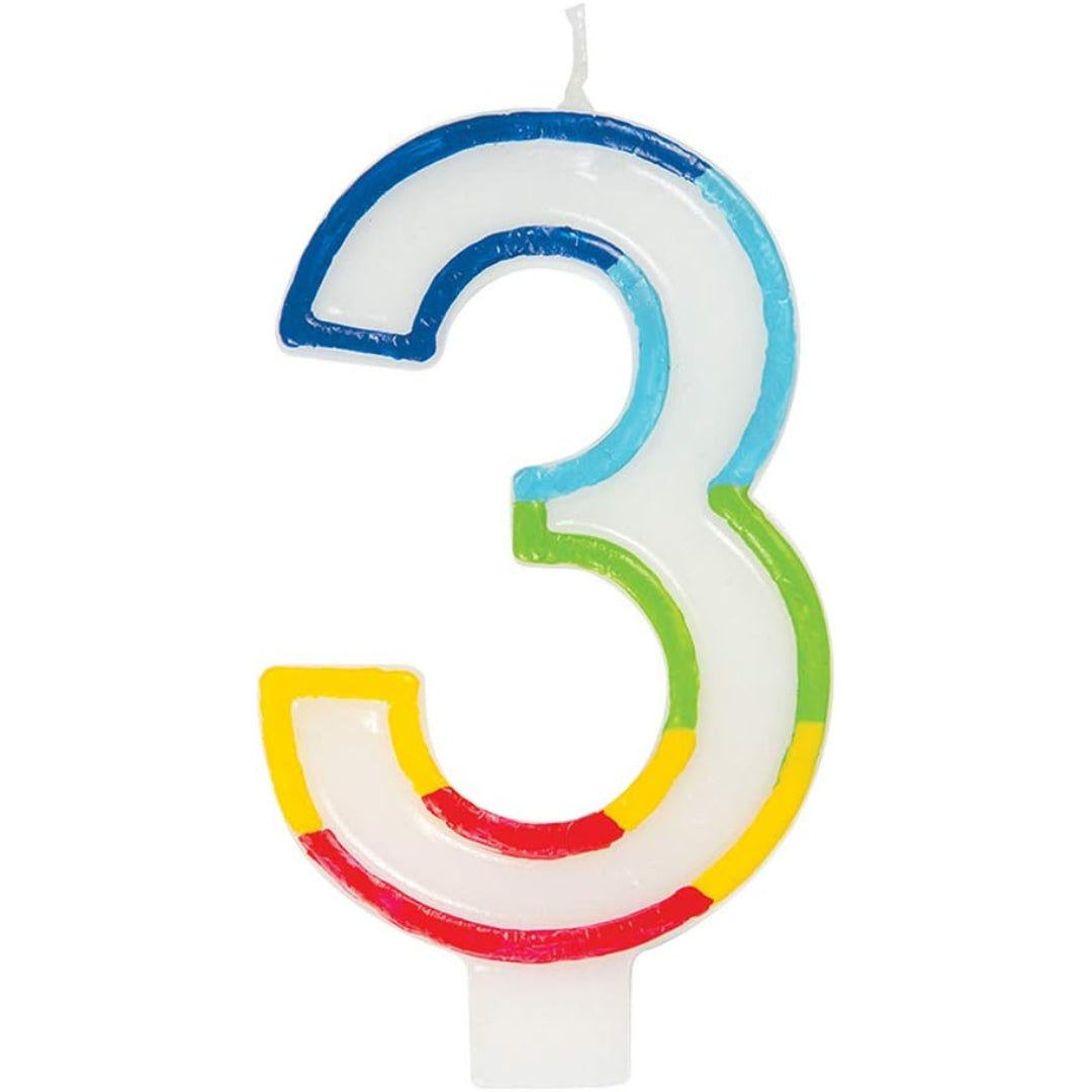 Unique Birthday Candle - Rainbow - 3