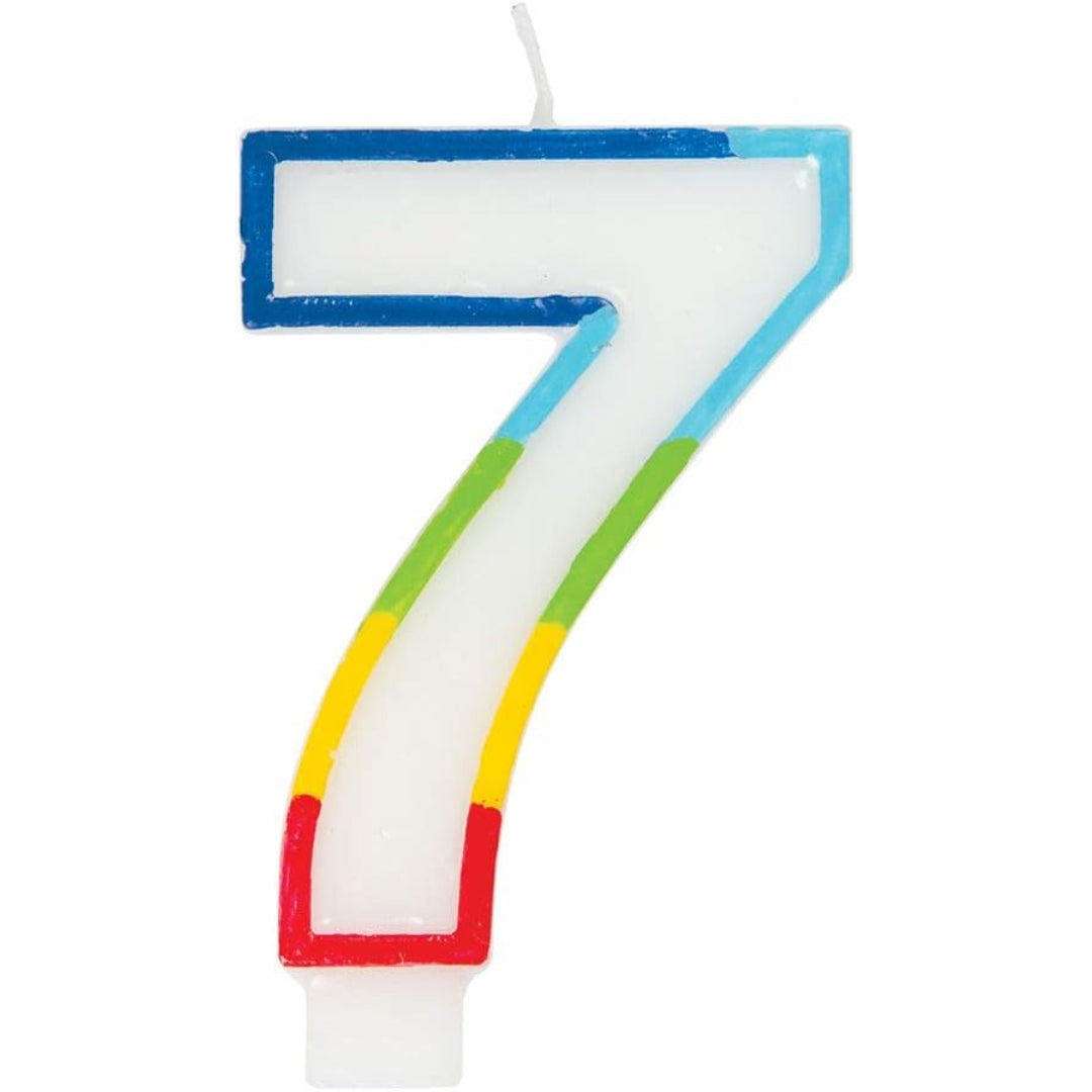Unique Birthday Candle - Rainbow - 7