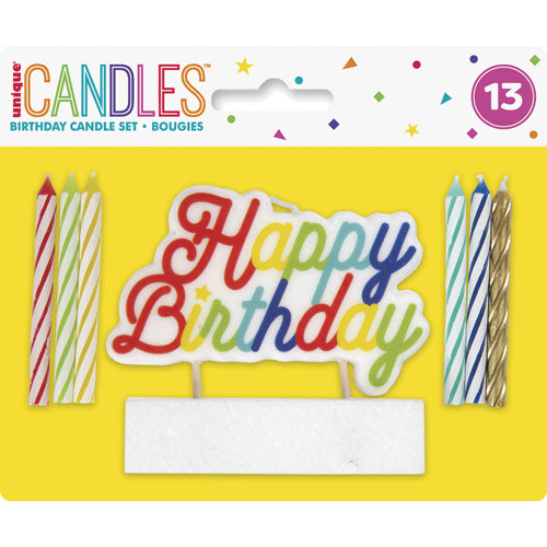 Unique Birthday Candle Set A Pack Of 13pcs