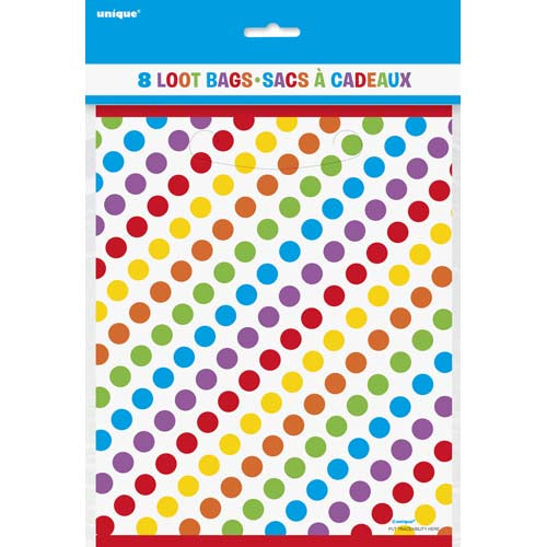 Unique Party Bags A Pack Of 8pcs - Rainbow