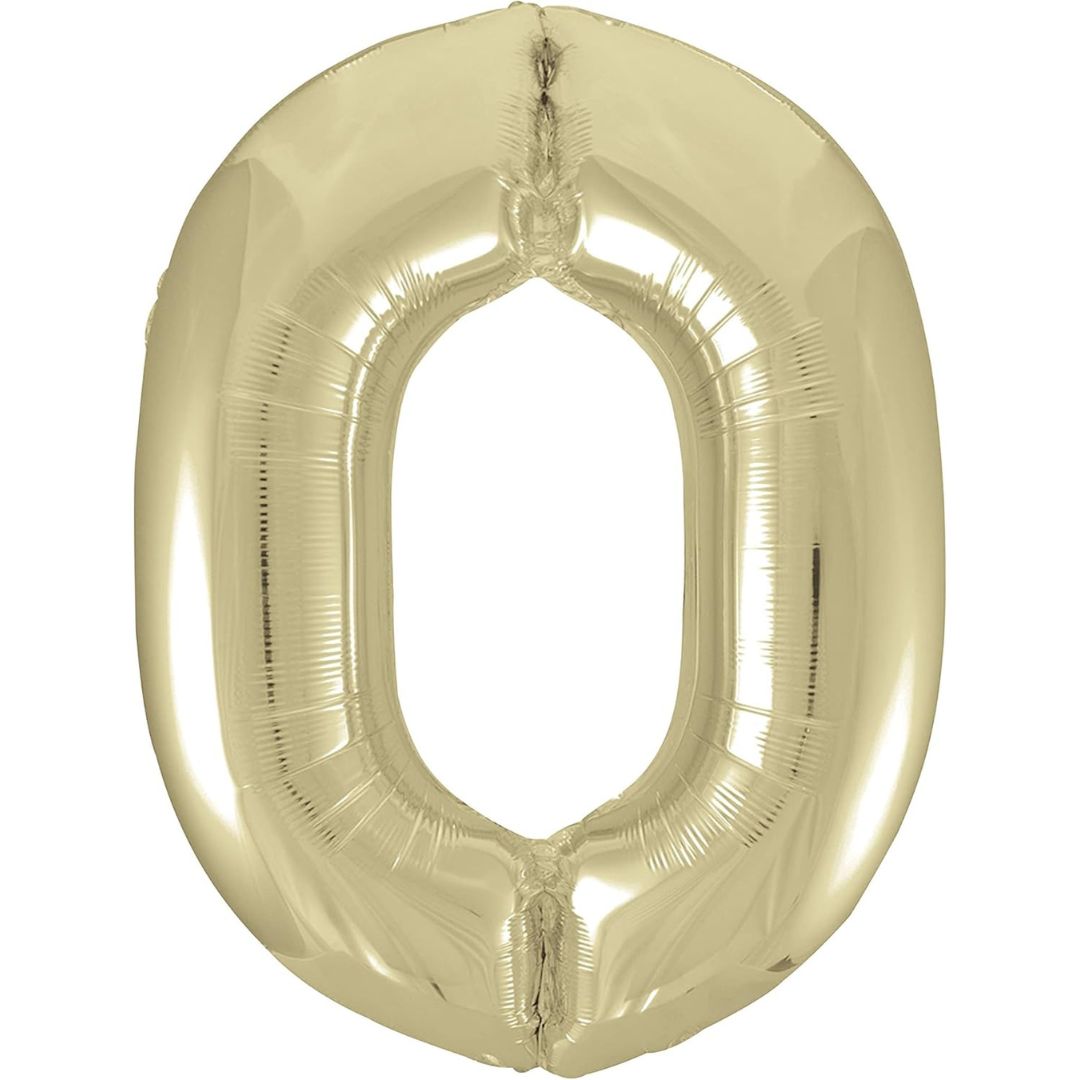 Unique Number Balloon 86.3cm Gold - 0