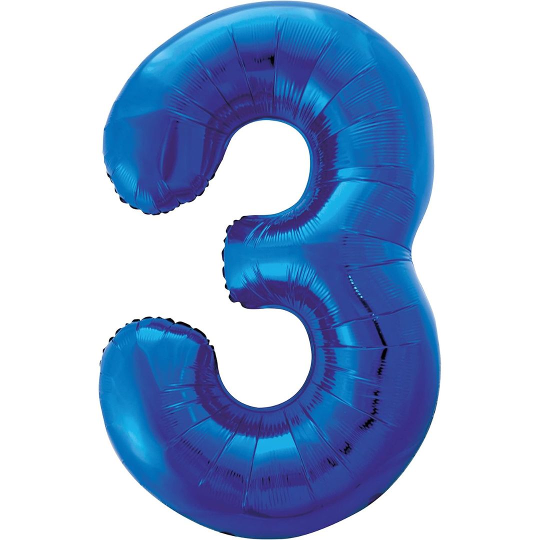 Unique Number Balloon 86.3cm Blue - 3