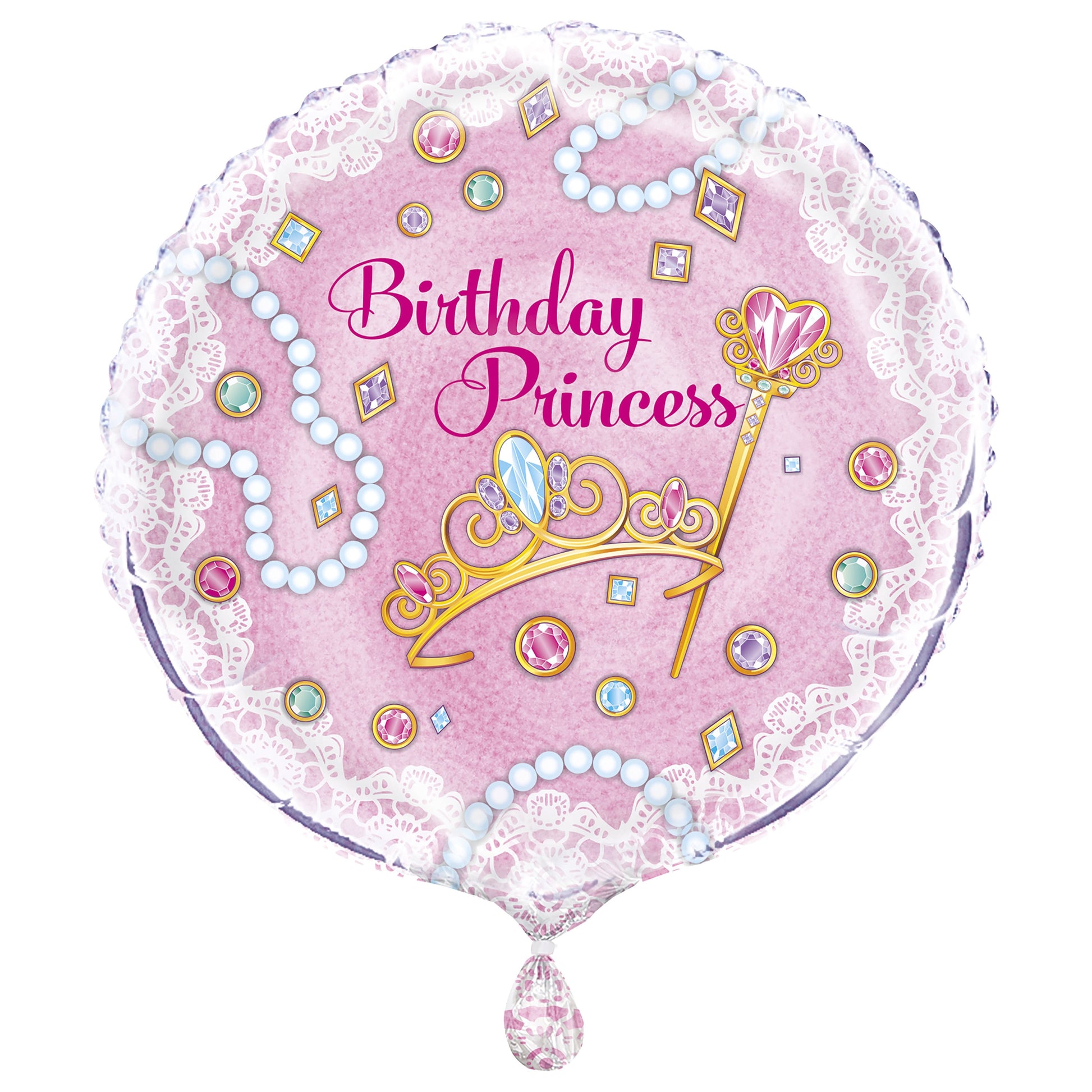 Unique Helium Foil Balloon 45.7cm - Birthday Princess