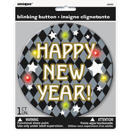 Unique Blinking Buttom - Happy New Year