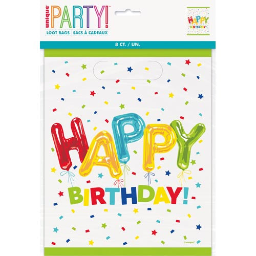 Unique Party Bags A Pack Of 8pcs - Happy Birthday