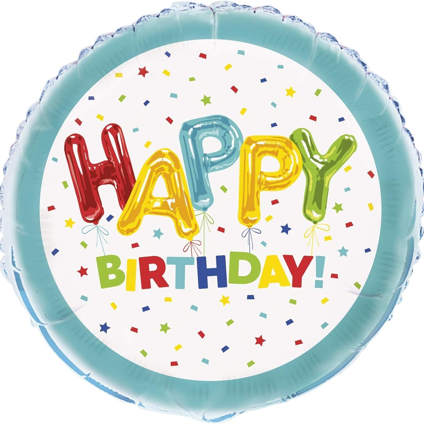 Unique Helium Foil Balloon 45.7cm - Happy Birthday