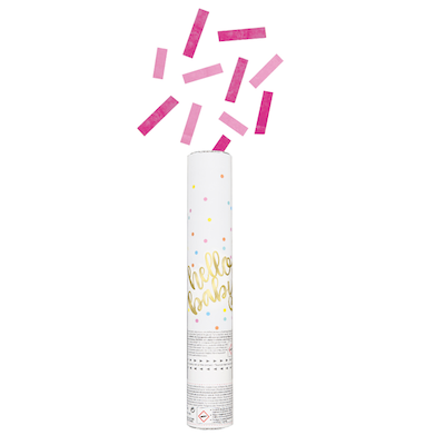 Unique 'Hello Baby' Confetti Cannon - Pink