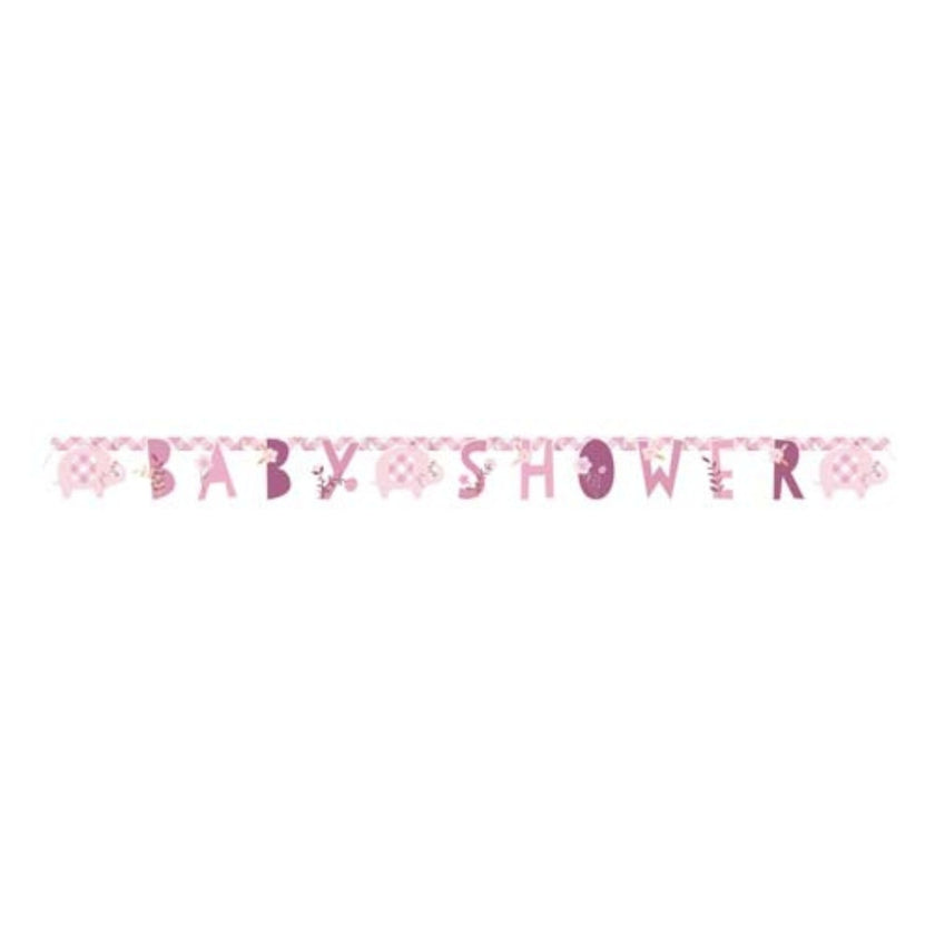 Unique Banner 1.6m - Baby Shower Pink