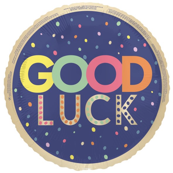 Unique Helium Foil Balloon 45.7cm - Good Luck