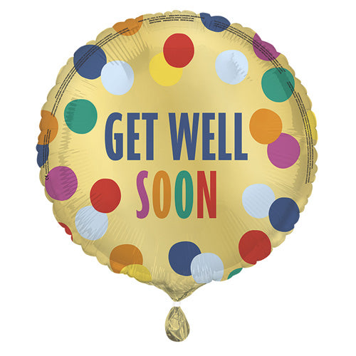 Unique Helium Foil Balloon 45.7cm - Get Well Soon