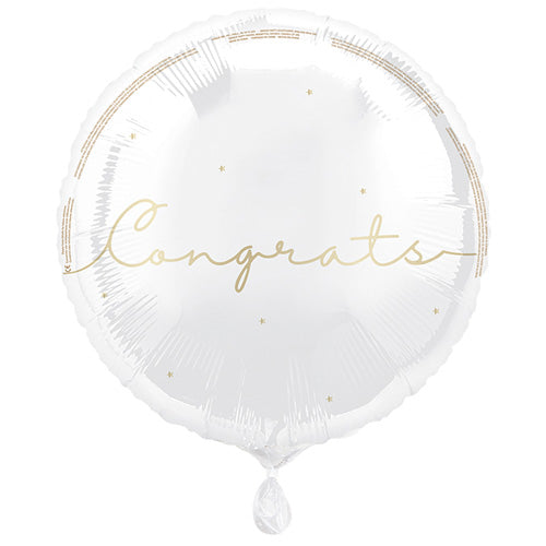 Unique Helium Foil Balloon 45.7cm - Congrats