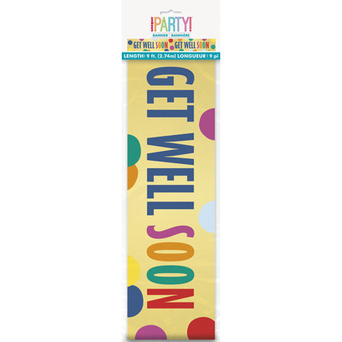 Unique Party Foil Banner 2.74m - Get Well Soon