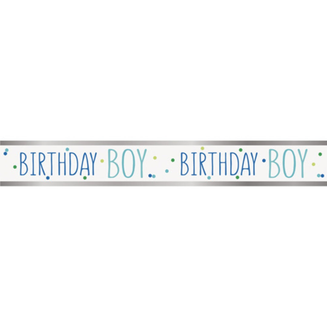 Unique Foil Banner 2.74m - Birthday Boy