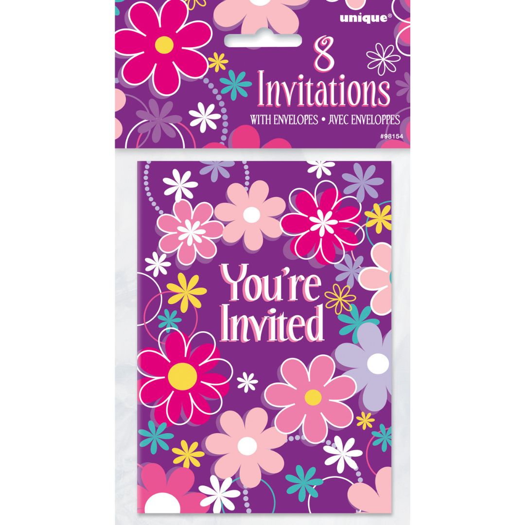 Unique Blossom Invitations Card 8pcs