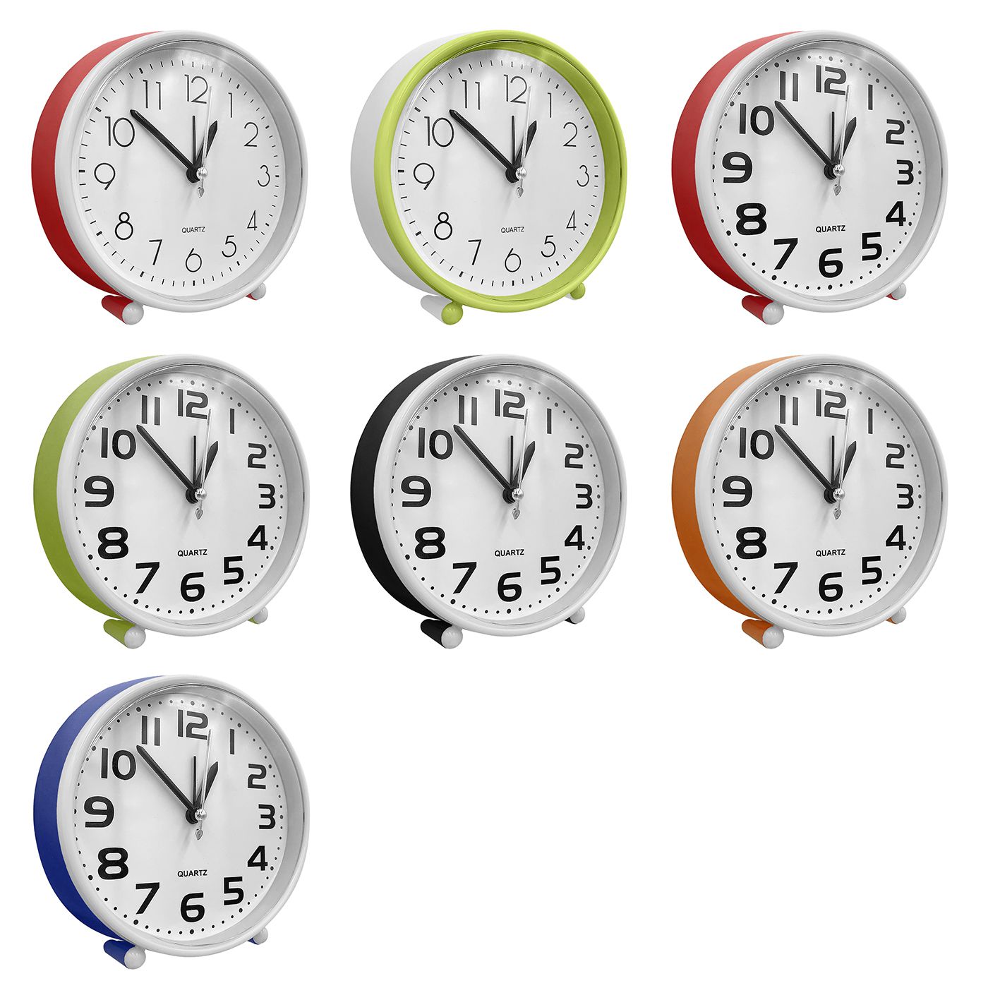 Alarm Quartz Clock 13cm x 1pc Assortment