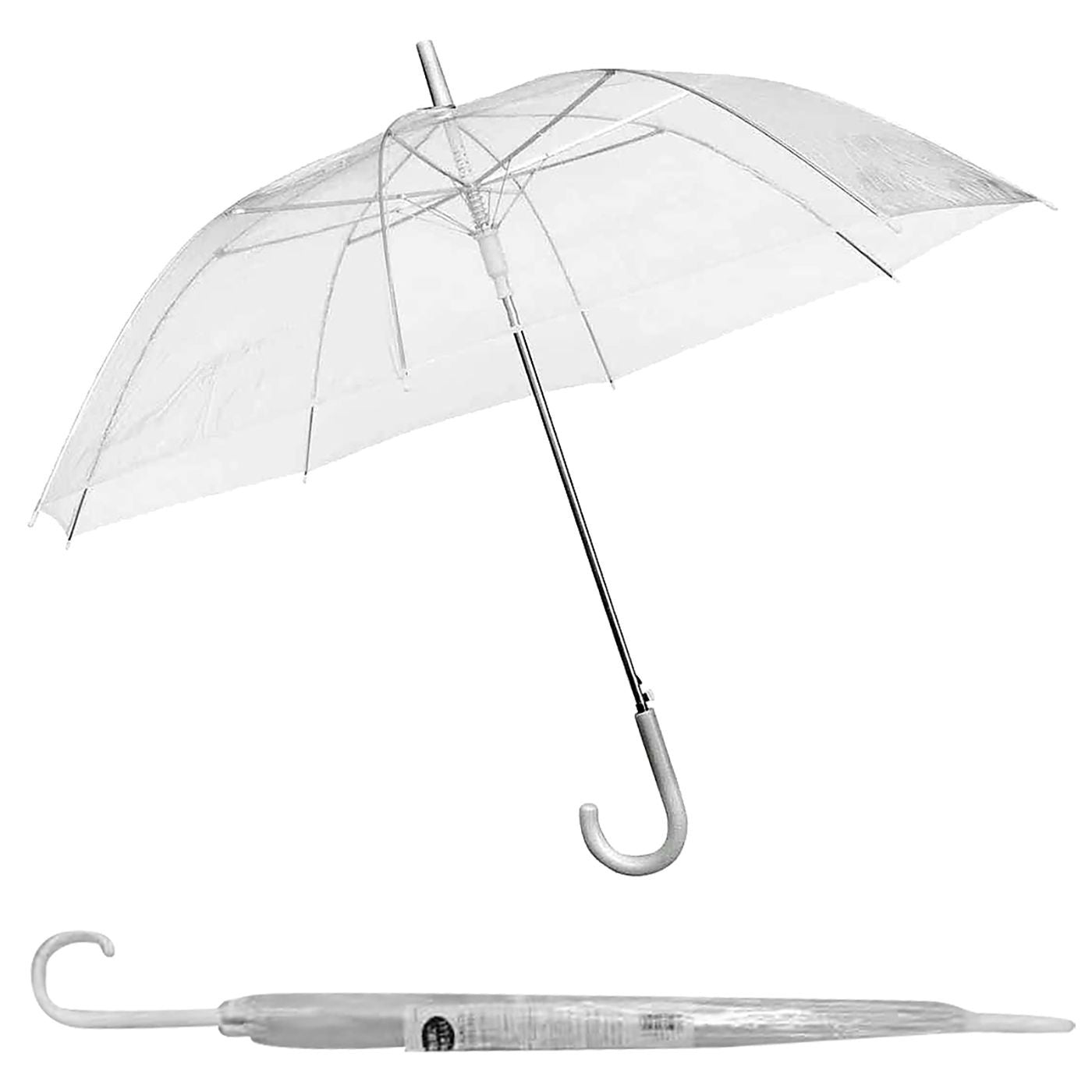 Transparent Umbrella With White Leg 90cm