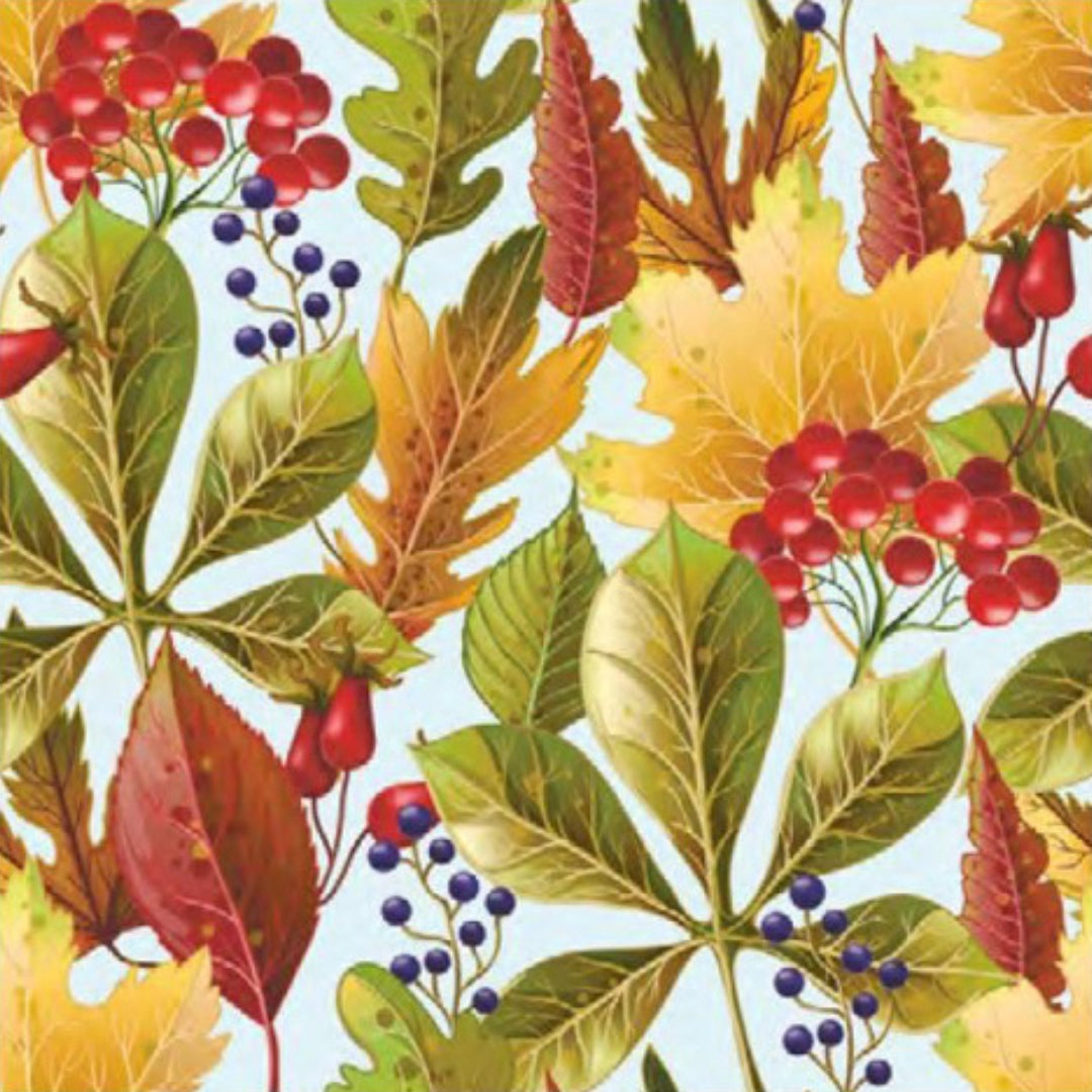 Daisy Napkins 33 x 33cm A Pack Of 20pcs - Rowanberry And Forest Leaves