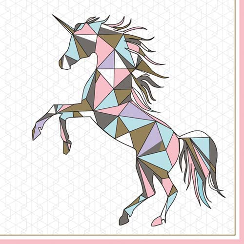 Daisy Napkins 33 x 33cm A Pack Of 20pcs - Unicorn