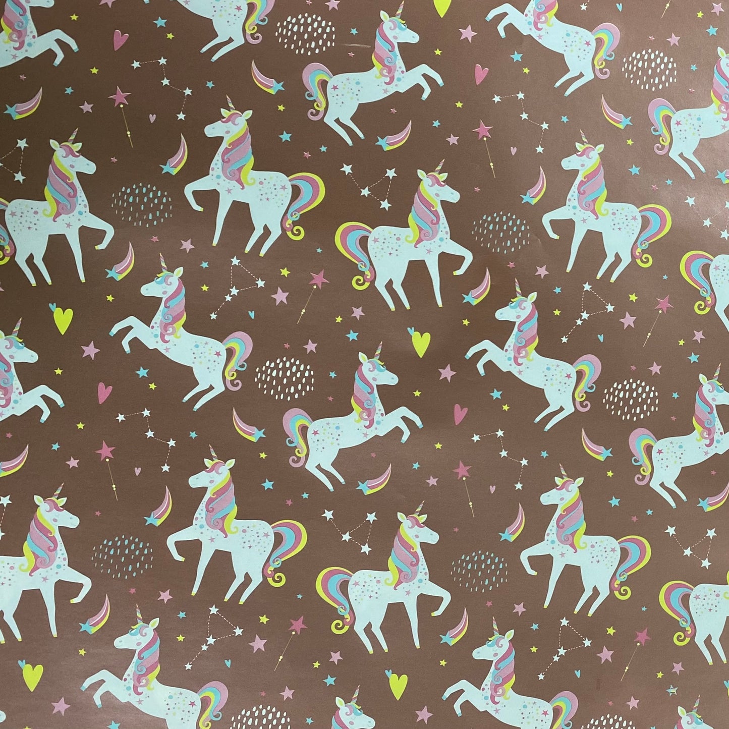 Gift Wrapping Paper 50 x 70cm Star Unicorn