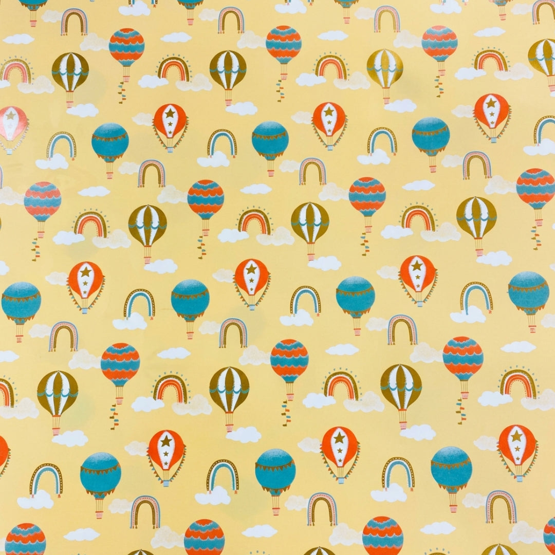 Gift Wrapping Paper Single Sheet 50 x 70cm - Hot Air Balloon
