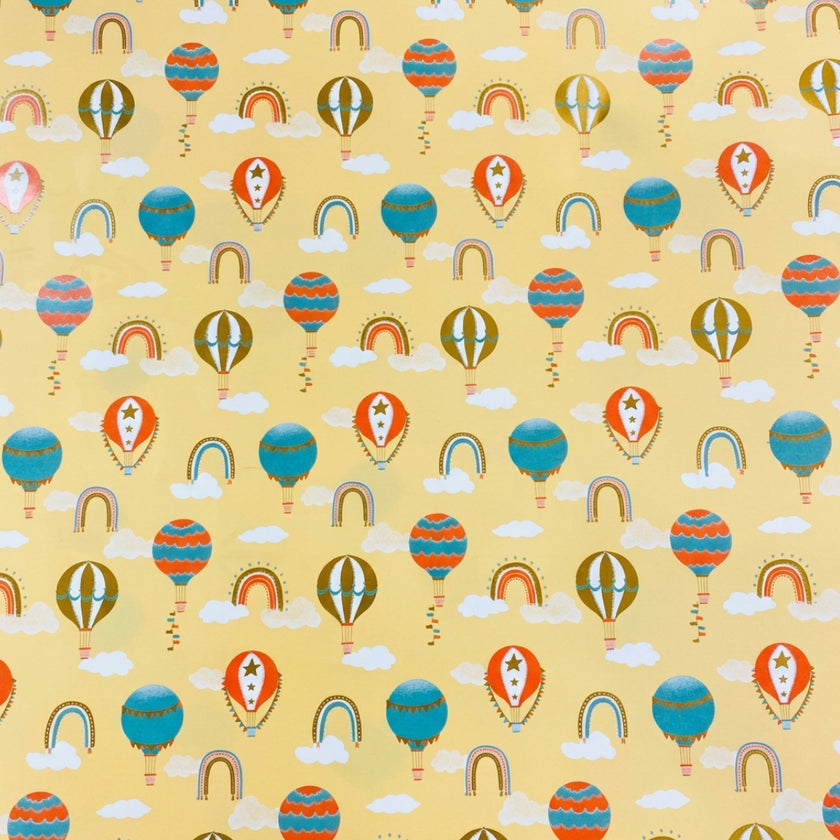 Gift Wrapping Paper Single Sheet 50 x 70cm - Hot Air Balloon