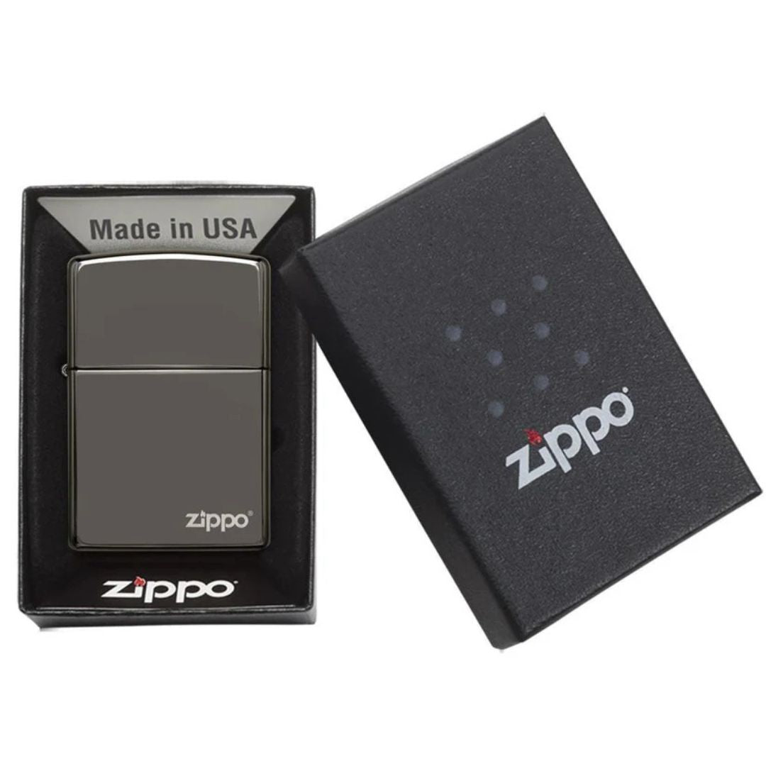 Zippo 150zl Black Ice With Logo