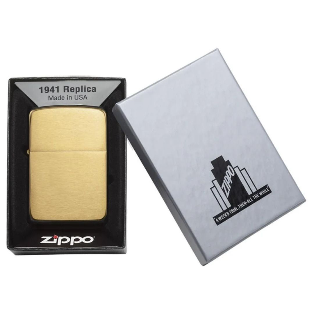 Zippo 1941B Brushed Brass 1941 Replica