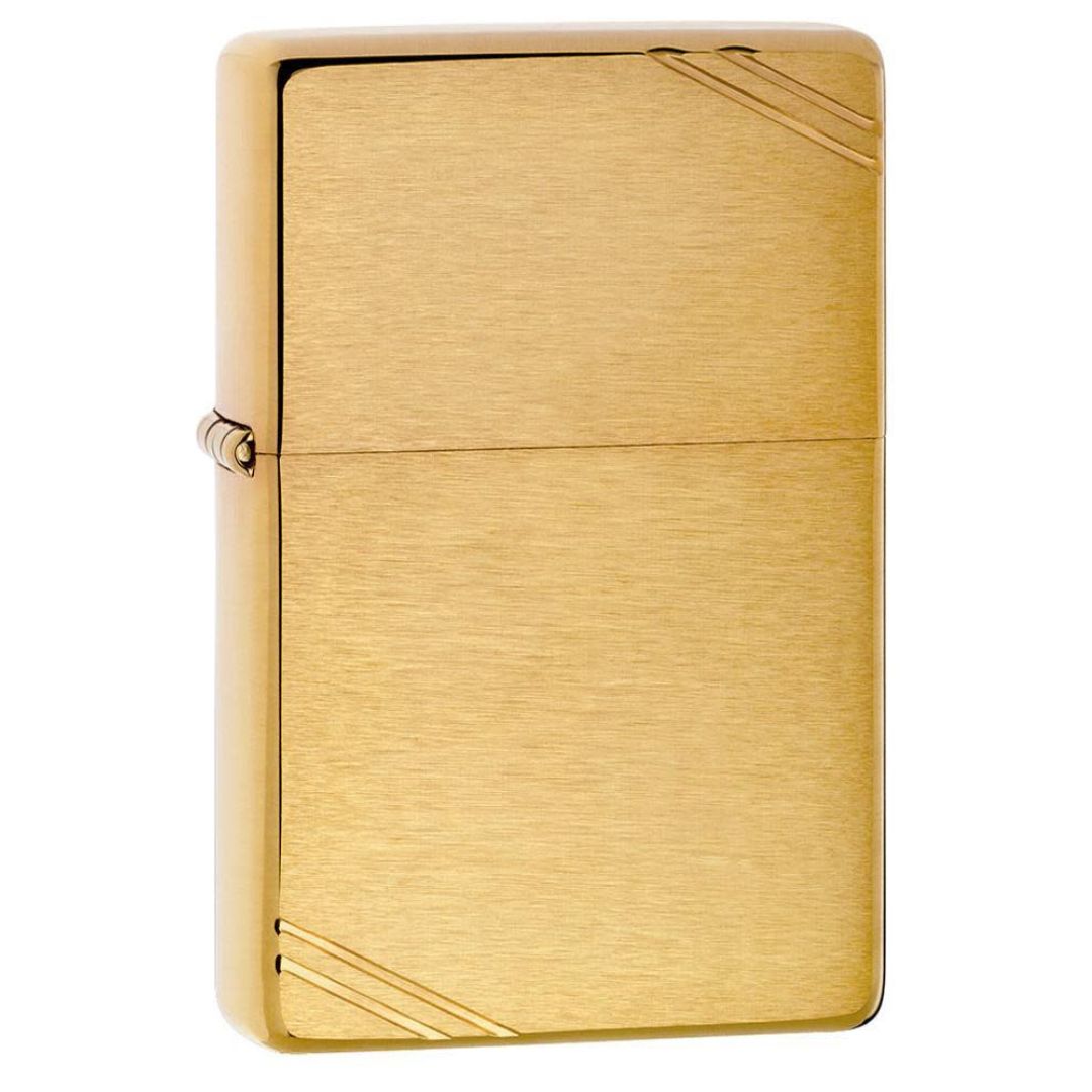 Zippo 240 Vintage Brushed Brass With Slashes