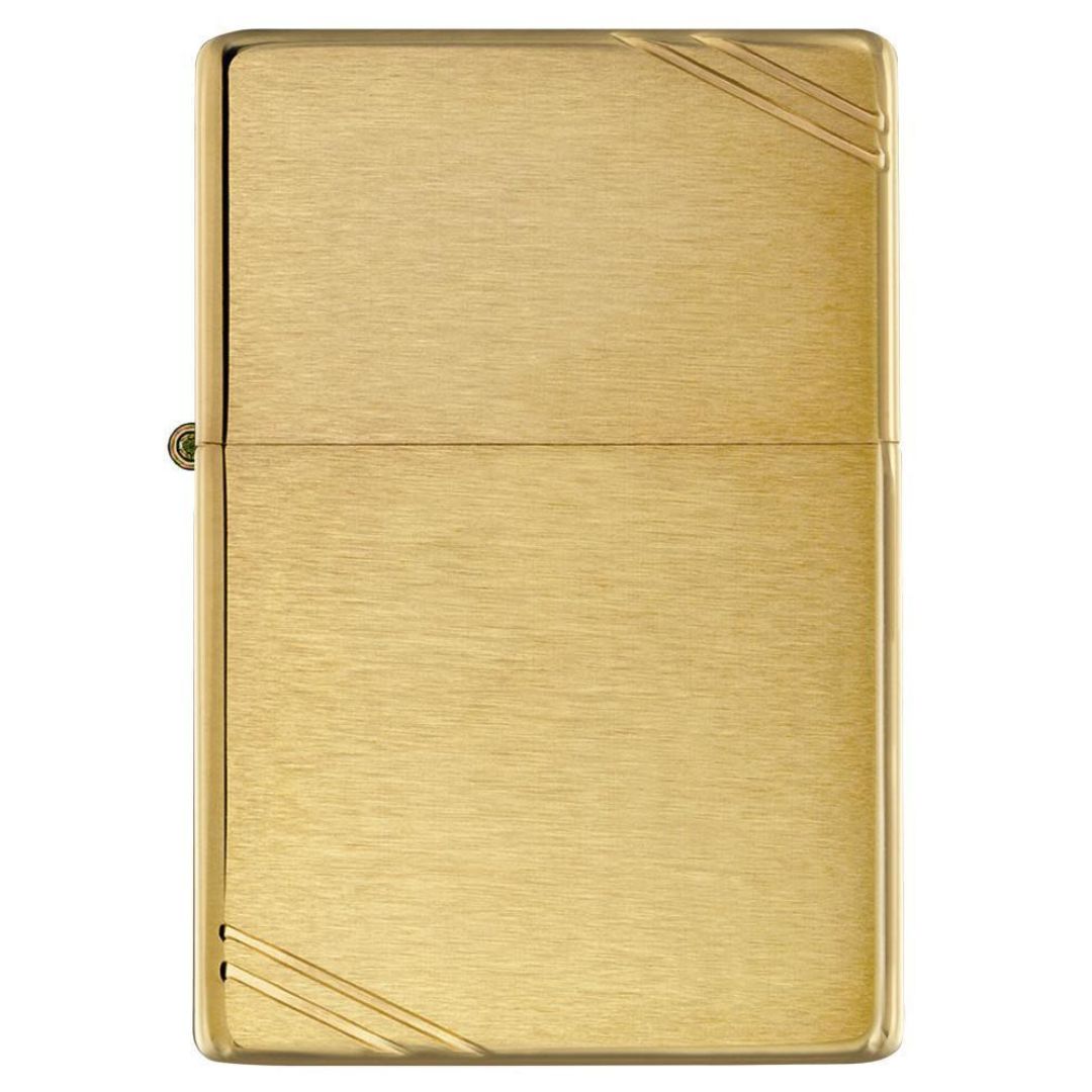 Zippo 240 Vintage Brushed Brass With Slashes