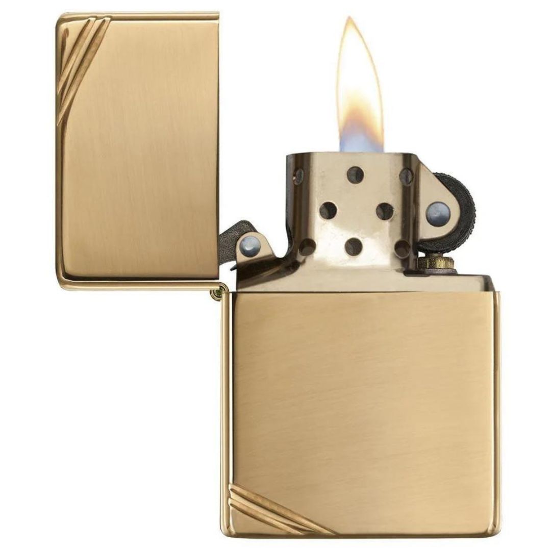 Zippo 270 Vintage High Polish Brass With Slashes