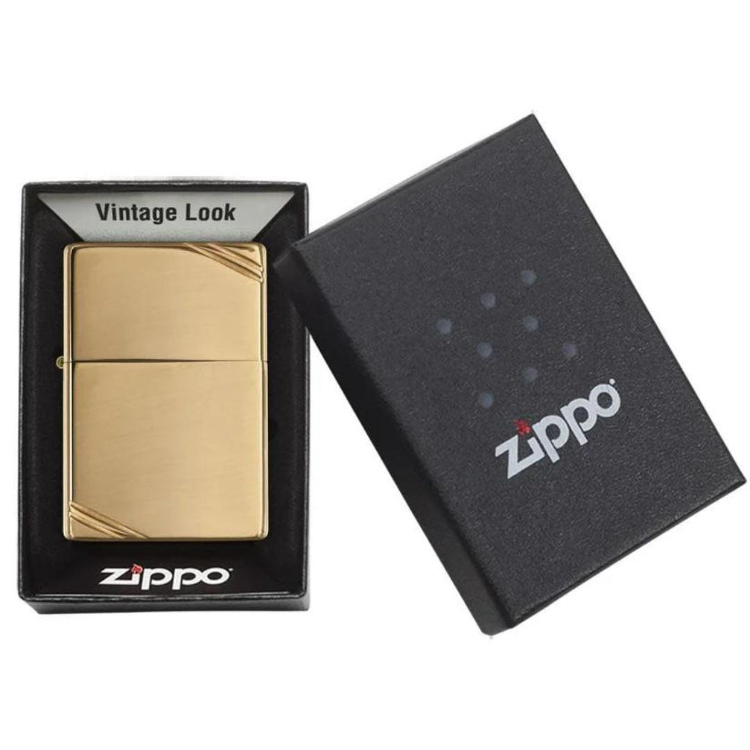 Zippo 270 Vintage High Polish Brass With Slashes