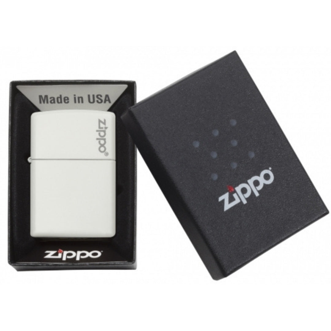 Zippo 214zl White Matte With Zippo Logo