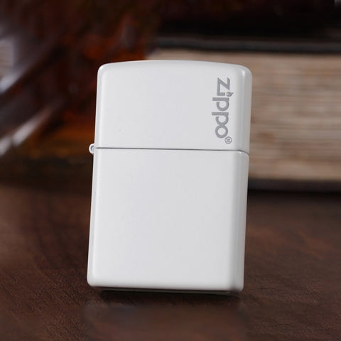 Zippo 214zl White Matte With Zippo Logo