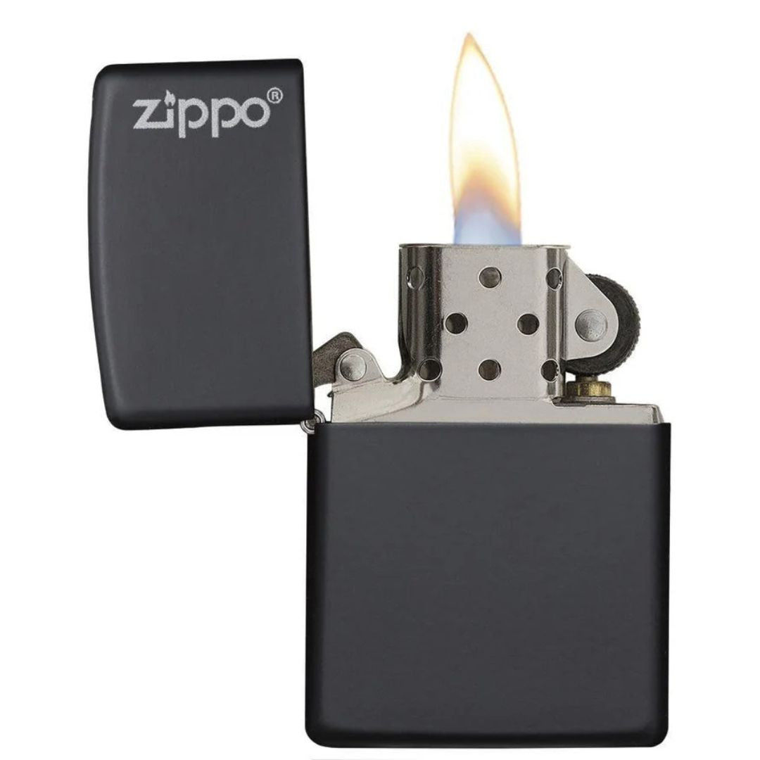 Zippo 218zl Classic Black Matte With Zippo Logo