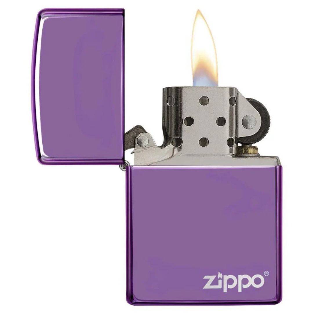 Zippo 24747zl Classic High Polish Purple With Logo