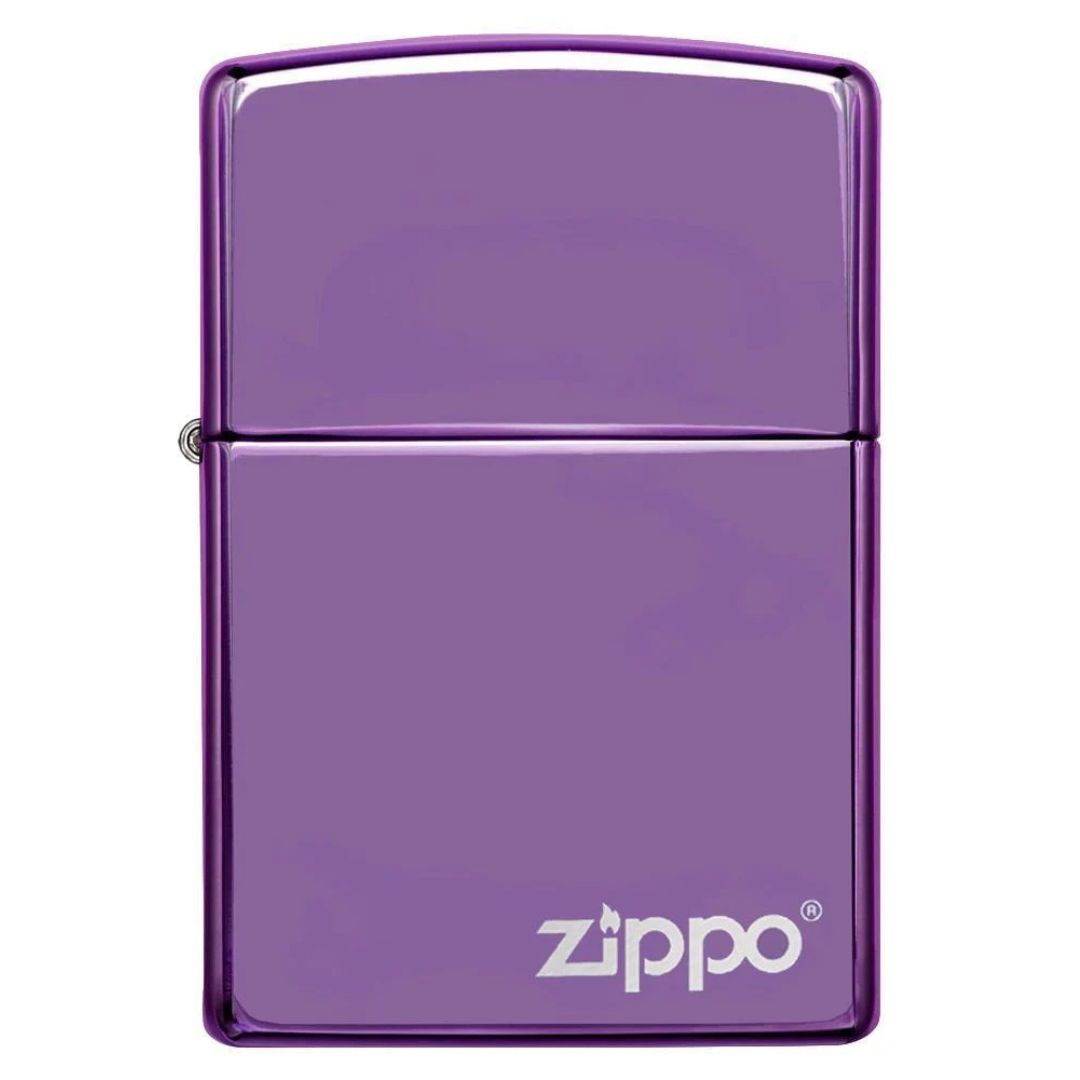 Zippo 24747zl Classic High Polish Purple With Logo