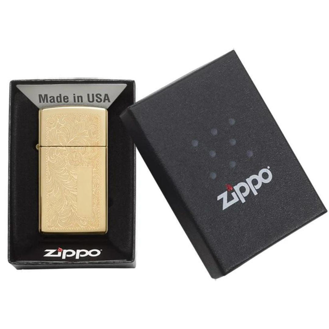 Zippo 1652B Slim Brass Venetian