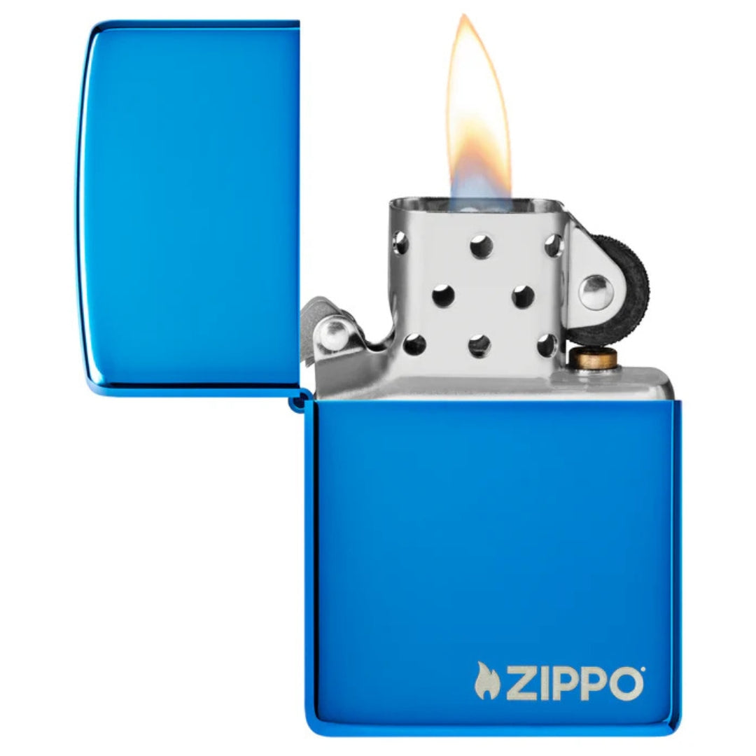 Zippo 20446zl Classic High Polish Blue Zippo Logo