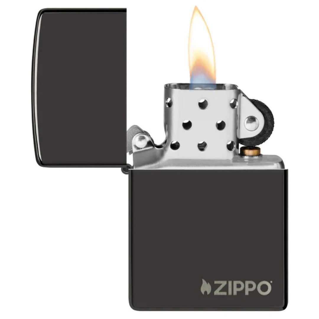Zippo 24756zl Classic High Polish Black Zippo Logo