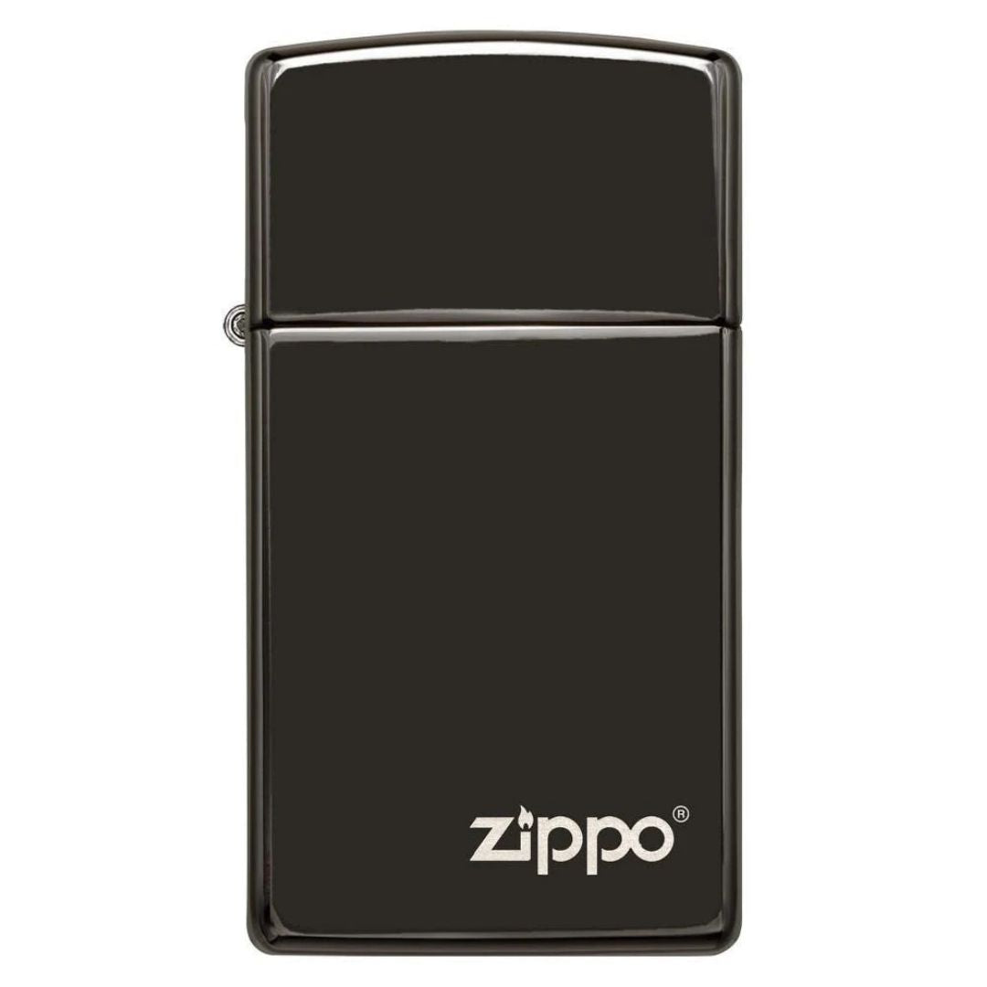 Zippo 28123zl Slim High Polish Black Zippo Logo