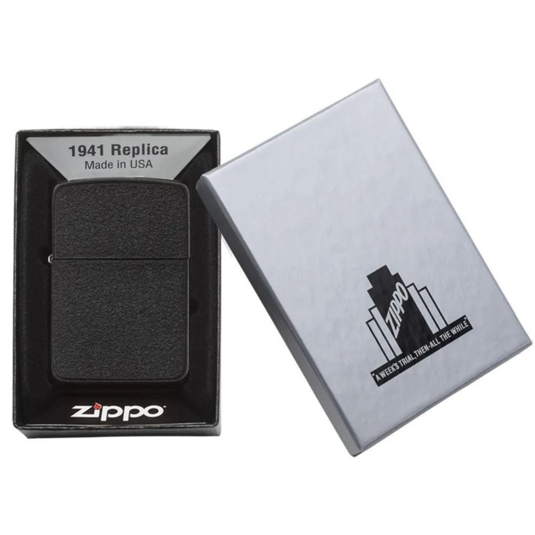 Zippo 28582 Black Crackle 1941 Replica