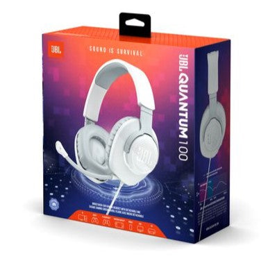 JBL Quantum100 Wired Headset - White