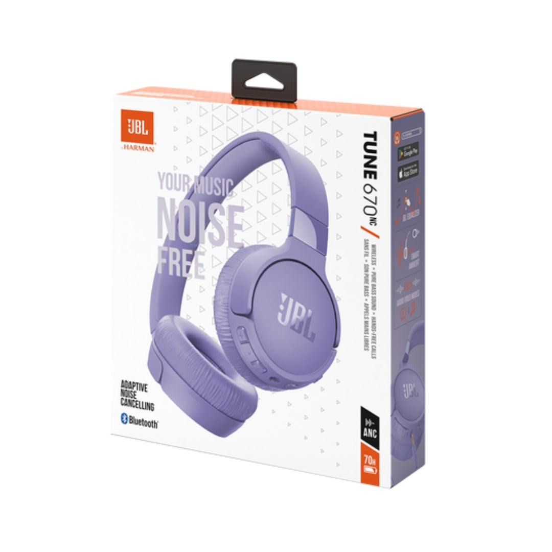 JBL Tune670nc Wireless Headphones - Purple