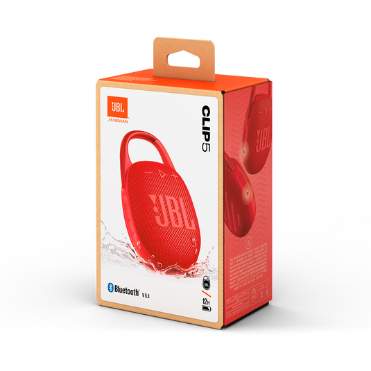 JBL Clip 5 Portable Bluetooth Speaker - Red