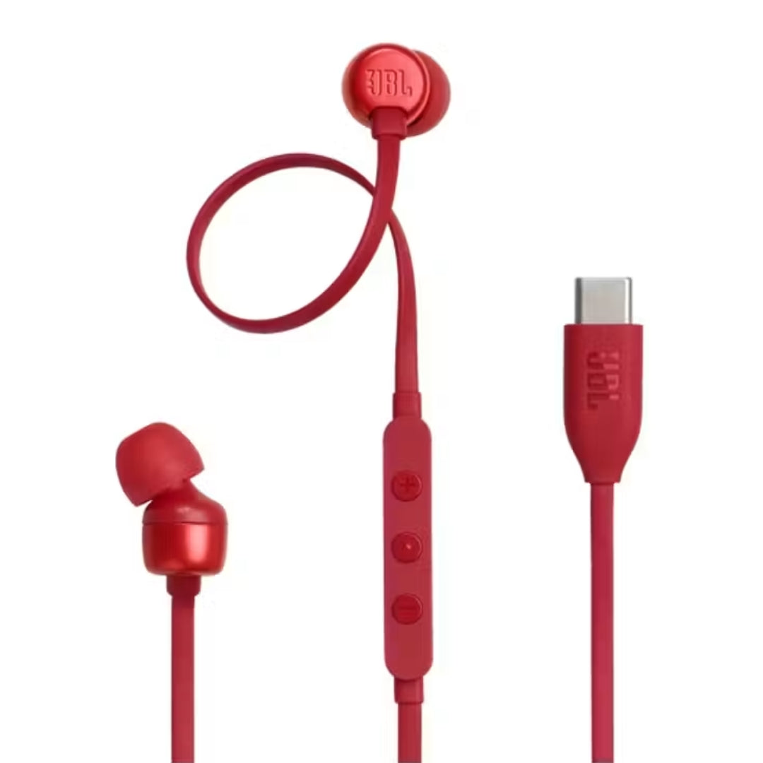JBL USB-C Earphones - Tune 310C - Red