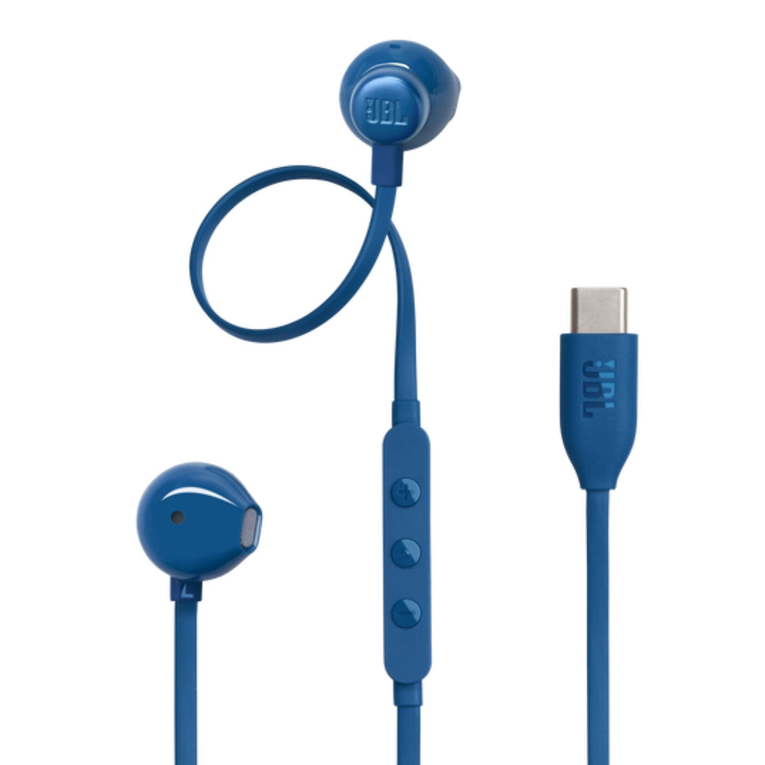 JBL Tune 305C USB-C Earphones (C-Type Cable) - Blue