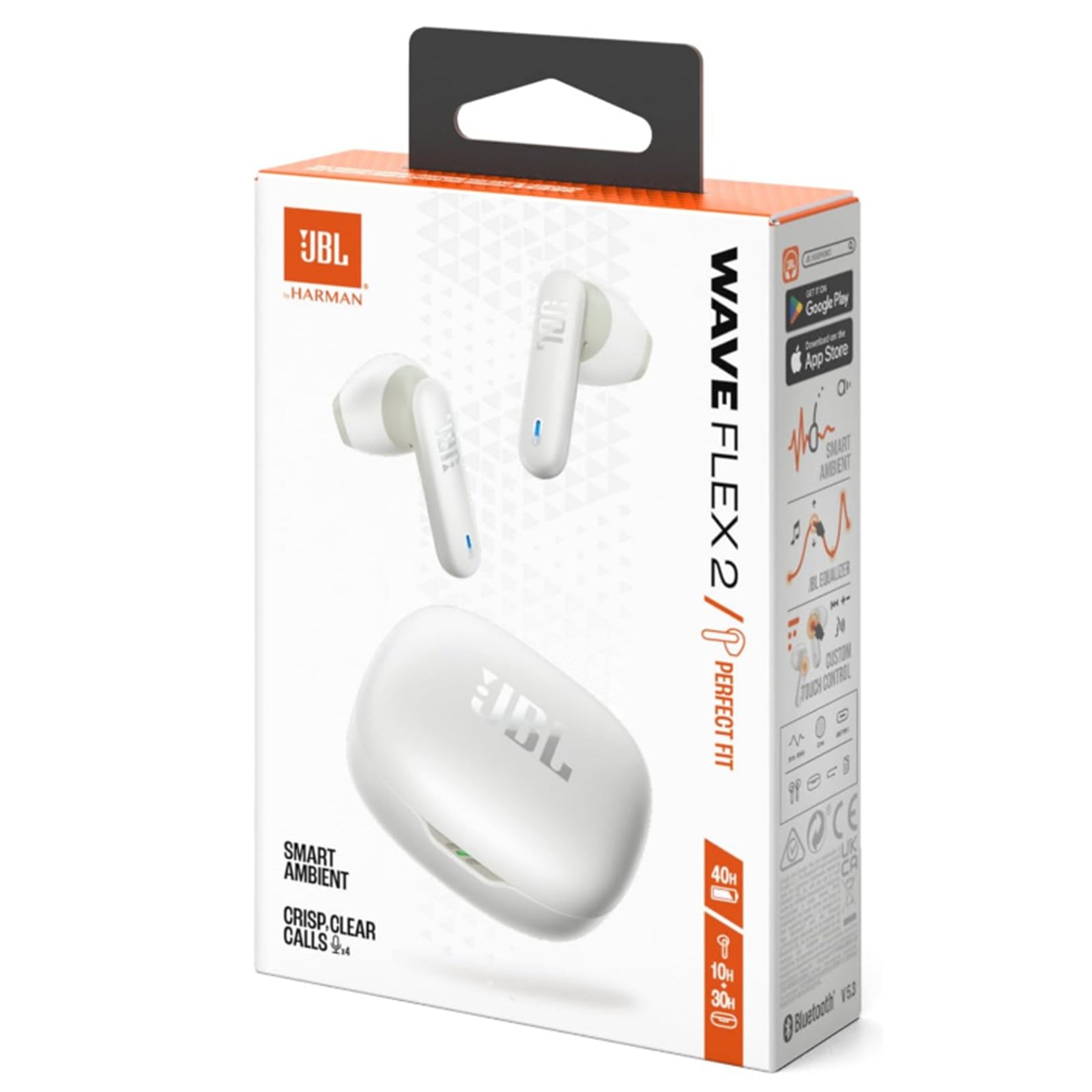 JBL WAVE FLEX 2 Wireless Earphones - White