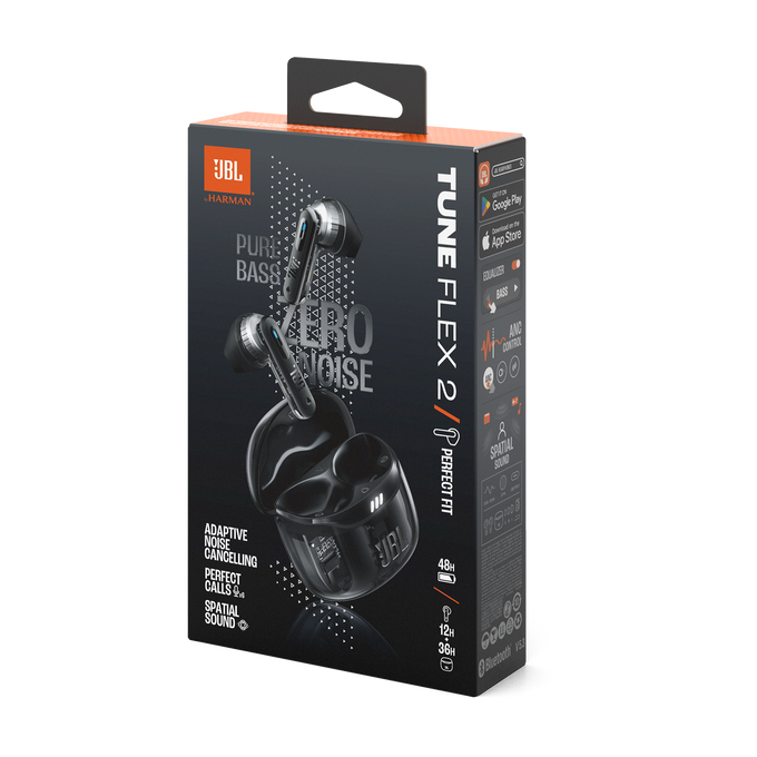 JBL Earphones Tune Flex 2 Ghost Edition - Black