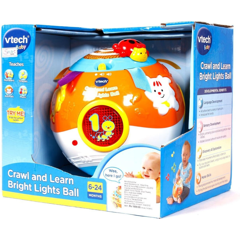 Vtech Crawl And Learn Bright Lights Ball - Orange 6-24m