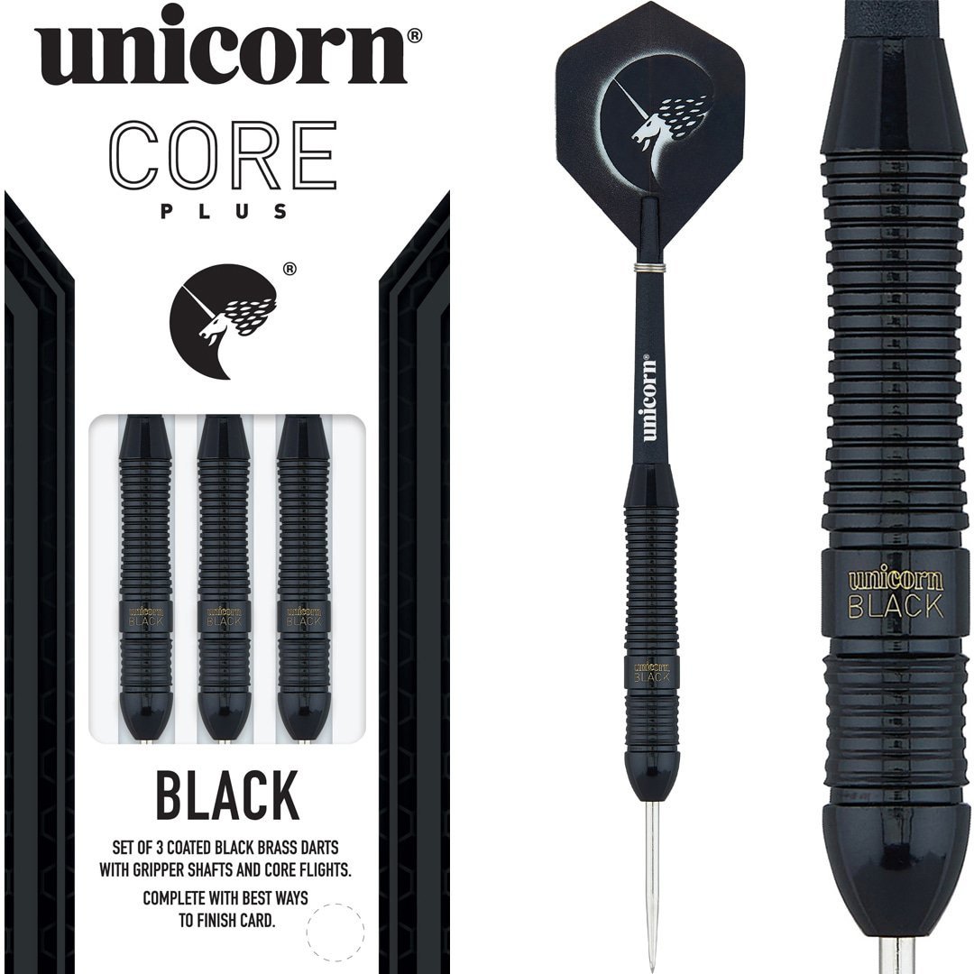 Unicorn Core Plus Brass Darts A Set Of 3pcs - 26gr Black